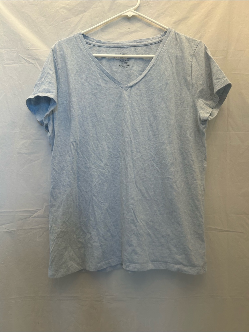 Faded Glory Light Blue V-Neck Short Sleeve Tee Sz XL NWNT